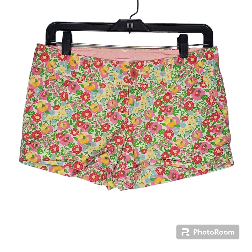 Lilly Pulitzer Resort White Gardens By the Sea Bright Floral Walsh Shorts size 2